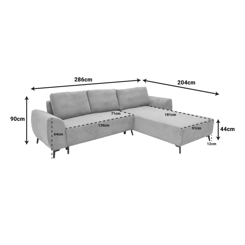 Kαναπές κρεβάτι τριθέσιος αναστρέψιμος Settee pakoworld ύφασμα με αποθηκευτικό χώρο σε μπεζ απόχρωση