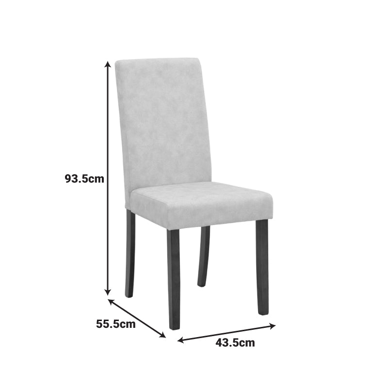 Καρέκλα Zeben pakoworld εκρού PU με πόδι μαύρο rubberwood 43,5x55,5x93,5εκ