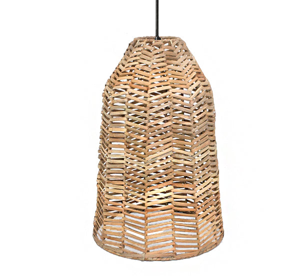 Φωτιστικό οροφής από Rattan σχ.ψαροκόκκαλο,δ.28x48cm