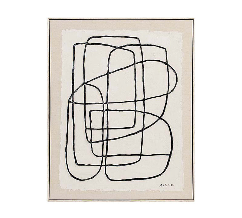 Χειροποίητος πίνακας με γραμμικό σχ.,60x80cm