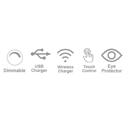 InLight Επιτραπέζιο φωτιστικό LED 7W 3CCT (by touch) σε μαύρο χρώμα D:39cm (3045-BL)