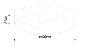 InLight Φωτιστικό οροφής, LED 36W Alabaster & ritine, 3960 lm, 3CCT (by switch on base) D:40x6cm (42053-C)