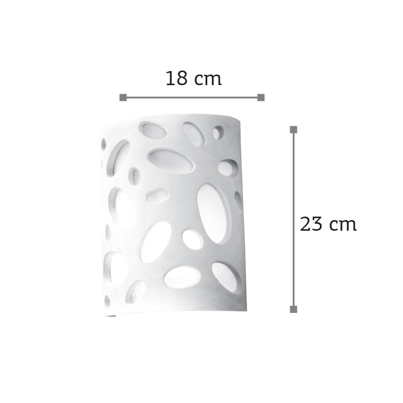 InLight Επιτοίχιο φωτιστικό λευκό από γύψο 1XE14 D:18cm (43343)