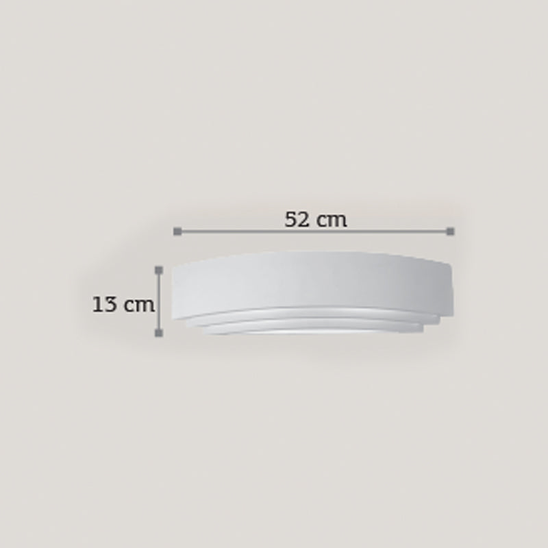 InLight Επιτοίχιο φωτιστικό λευκό από γύψο 2XE24 D:52cm (43389)