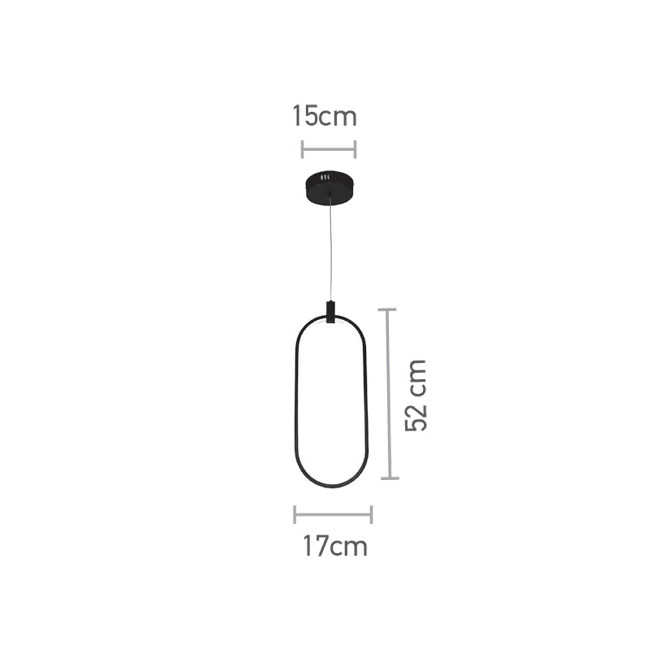 InLight Κρεμαστό φωτιστικό LED 14W 3000K σε χρώμιο απόχρωση D:17cm (6059-CH)