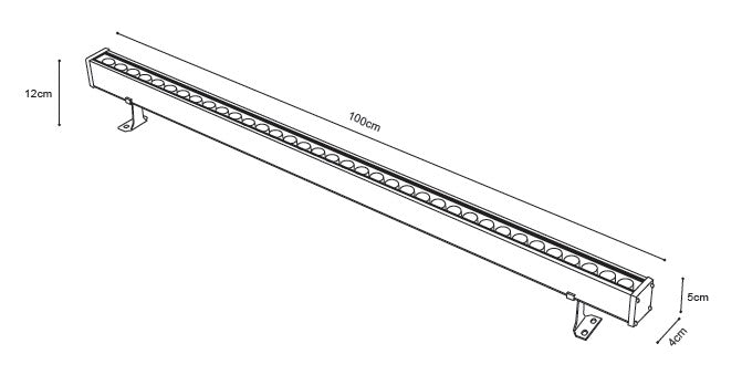 it-Lighting Acadia mega LED 48W RGB 3CCT Wall Washer Silver D:100cm (80700315)