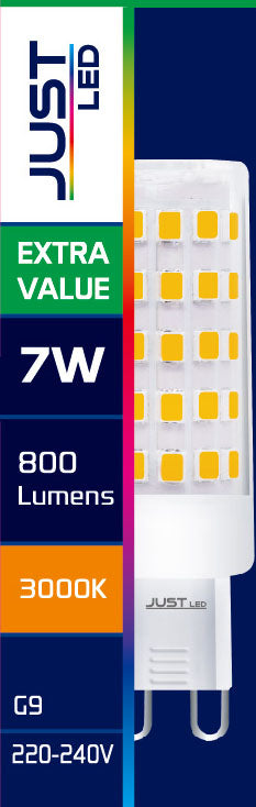 JUST LED JUSTLed-LED Bulb G9 7W 880LM 3000K Θερμό (B090007011)