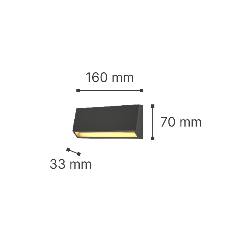 it-Lighting Blue LED 3W 3CCT Outdoor Wall Lamp White D:16cmx7cm (80202220)