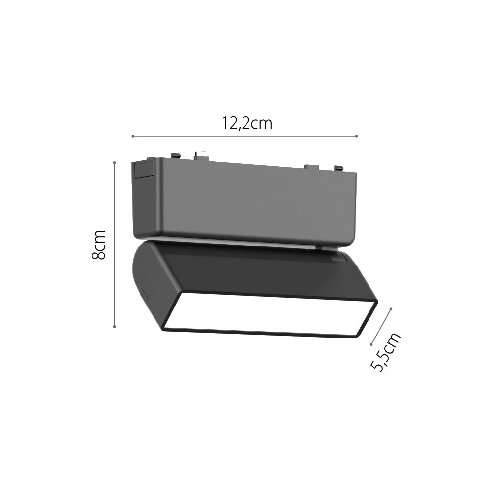 InLight Φωτιστικό LED 5W 3CCT για Ultra-Thin μαγνητική ράγα σε λευκή απόχρωση (by tuya and zigbee) D:12,8cmX8cm (T04905-WH)