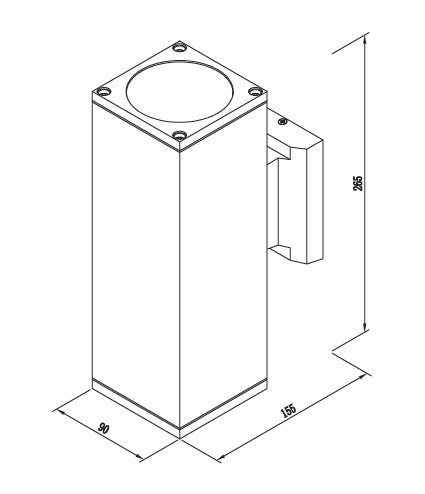 it-Lighting Palmyra E27 Outdoor Wall Lamp with Up and Down light Anthracite (80203944)