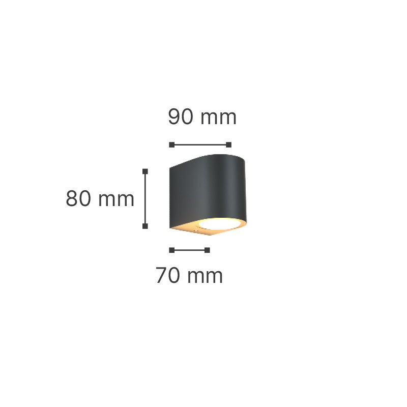 it-Lighting Powell 1xGU10 Outdoor Up or Down Wall Lamp White D:9cmx8cm (80200224)