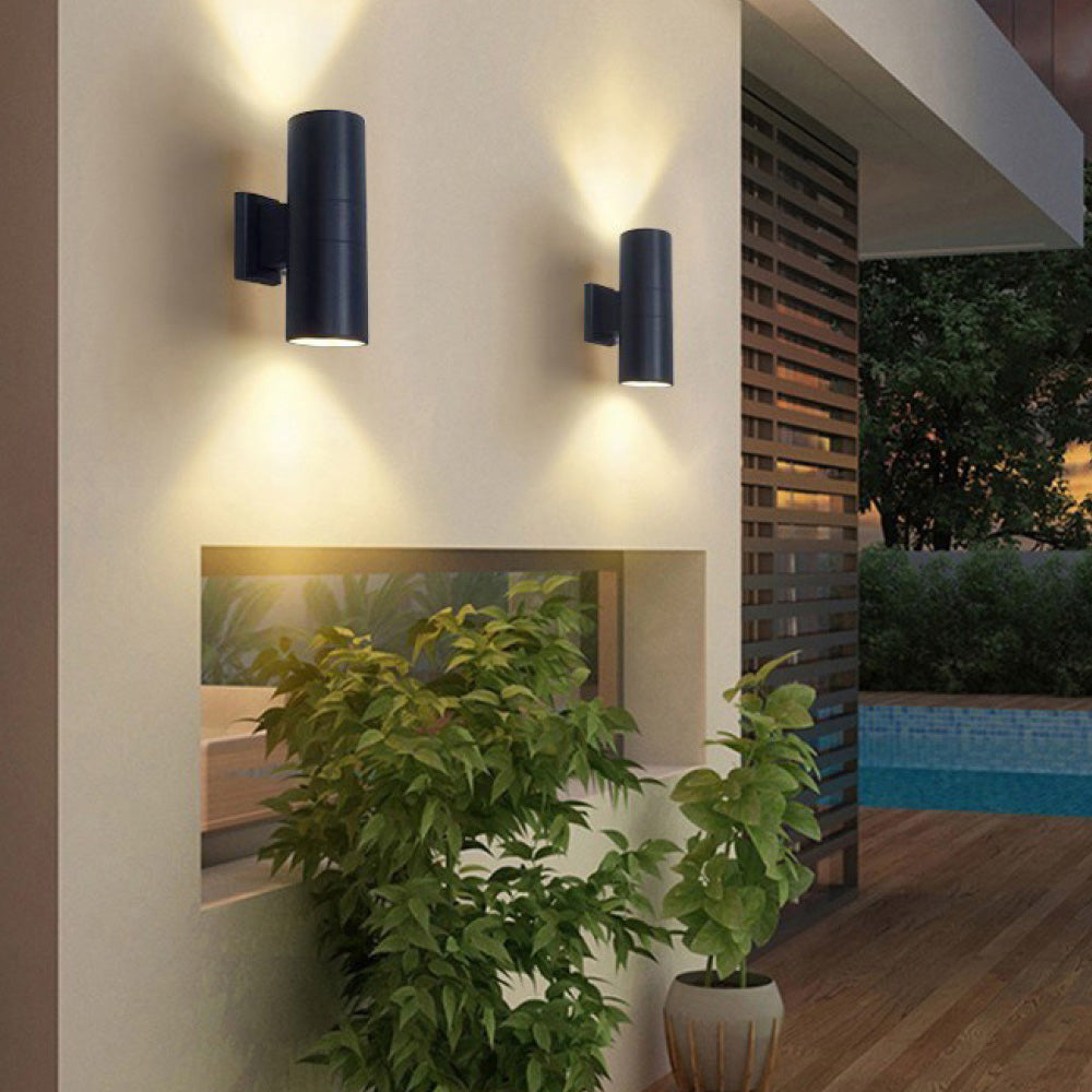 it-Lighting Winnipeg 2xΕ27 Outdoor Up-Down Wall Lamp Anthracite D:15.3cmx26cm (80203444)
