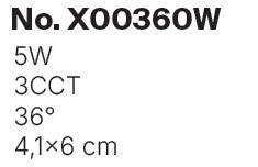 Inlight Downlight σποτ 5W 3CCT σε λευκή απόχρωση D: 4.1x6cm (X00360W)
