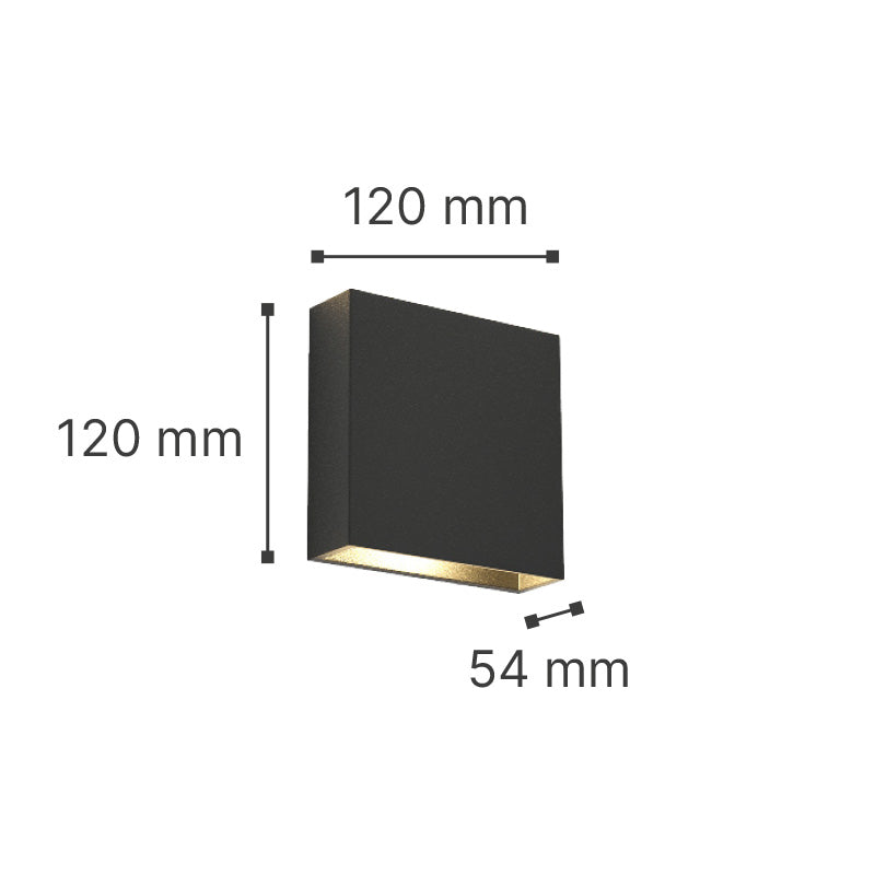 it-Lighting Yellowstone LED 4W 3000K Outdoor Up-Down Adjustable Wall Lamp Anthracite D:12cmx12cm (80200941)