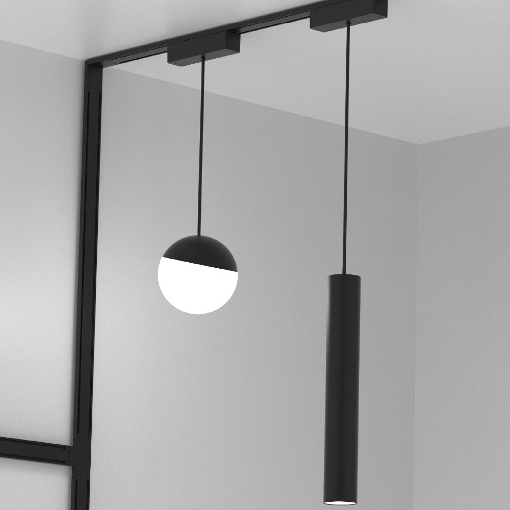 InLight Φωτιστικό LED 6W 3000K για Ultra-Thin μαγνητική ράγα σε μαύρη απόχρωση D:10cm (T04301-BL)