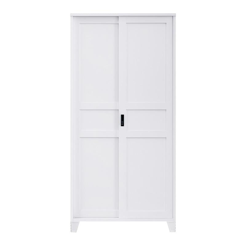 ΜΕΤΑΛΛΙΚΗ ΝΤΟΥΛΑΠΑ Fylliana Evelyn ΛΕΥΚΟ ΧΡΩΜΑ 90x40x190εκ