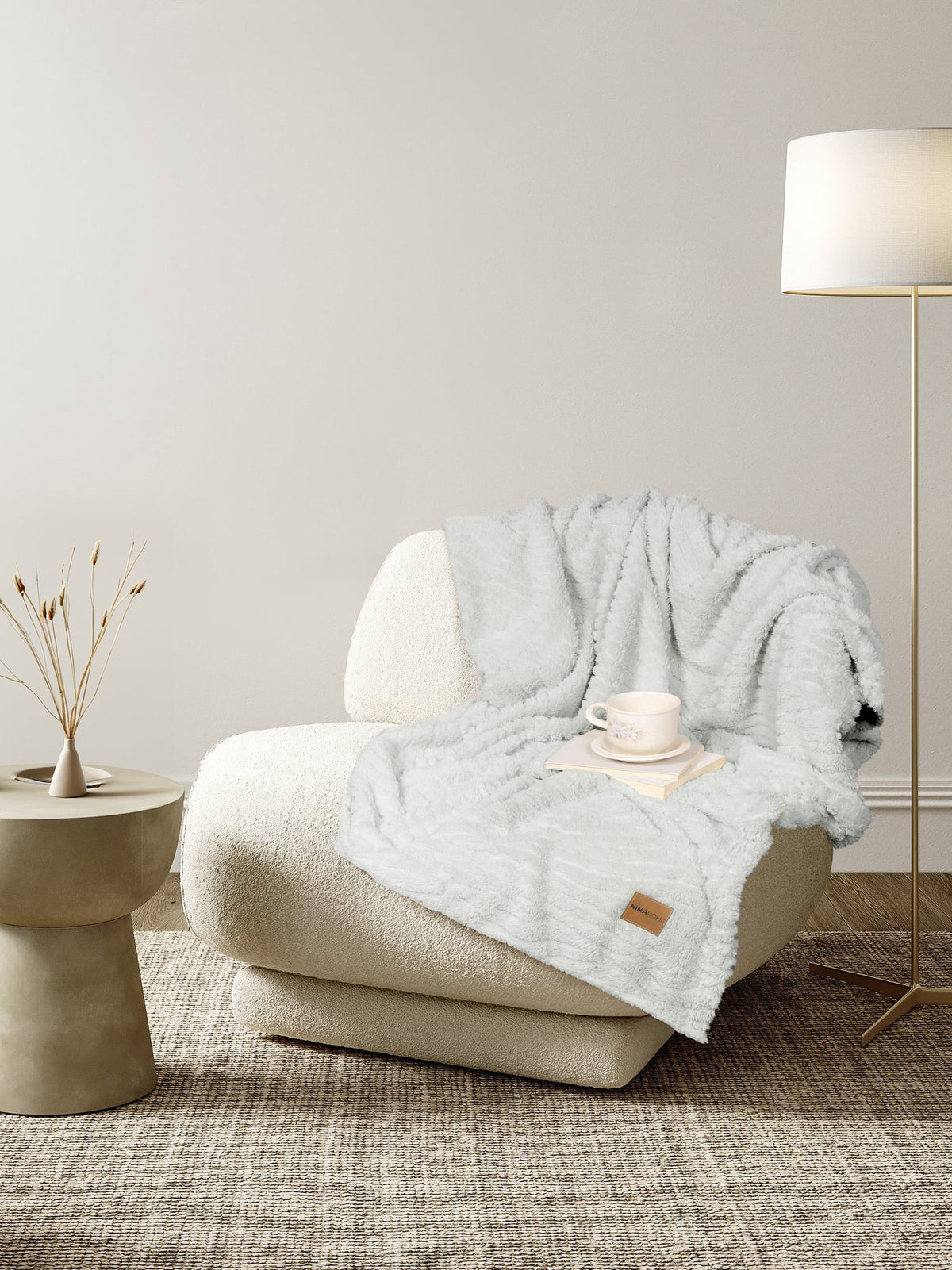 ΚΟΥΒΕΡΤΑ ΚΑΝΑΠΕ 130Χ170 SERENUS GRAY - NIMA HOME 35402