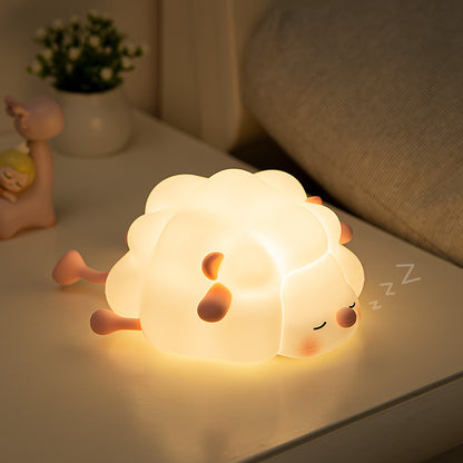 TLC 4023 ΠΟΡΤΑΤΙΦ LED ΑΡΝΑΚΙ ΑΣΠΡΟ-ΡΟΖ ΣΙΛΙΚΟΝΗΣ TOUCH DIMMER- TIMER- USB & ΒΑΣΗ ΚΙΝΗΤΟΥ