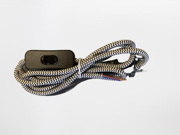 SPC 134 BK/WH ΚΑΛΩΔΙΟ ΜΕ ΔΙΑΚΟΠΤΗ ΠΟΡΤΑΤΙΦ (ΦΙΣ-ΠΟΥΑΡ) ΥΦΑΣΜΑΤΙΝΟ