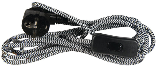 SPC 134 BK/WH ΚΑΛΩΔΙΟ ΜΕ ΔΙΑΚΟΠΤΗ ΠΟΡΤΑΤΙΦ (ΦΙΣ-ΠΟΥΑΡ) ΥΦΑΣΜΑΤΙΝΟ