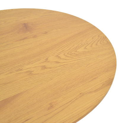 Τραπέζι σαλονιού Dovel pakoworld mdf σε sonoma-μαυρη απόχρωση Φ70x45εκ