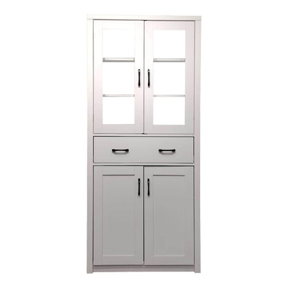Βιτρίνα-ντουλάπα Nisso pakoworld σε λευκή απόχρωση 80x40x183.5εκ