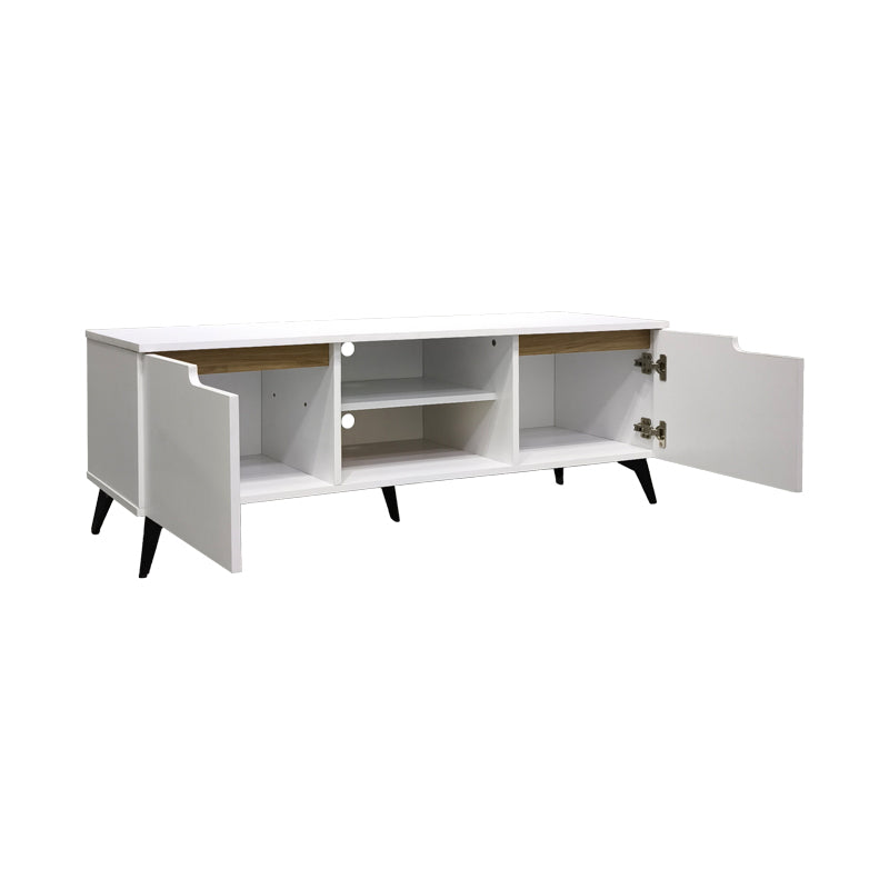 Έπιπλο τηλεόρασης Kemvio pakoworld sonoma-λευκό 120x38x44εκ