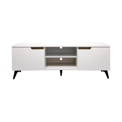 Έπιπλο τηλεόρασης Kemvio pakoworld sonoma-λευκό 120x38x44εκ