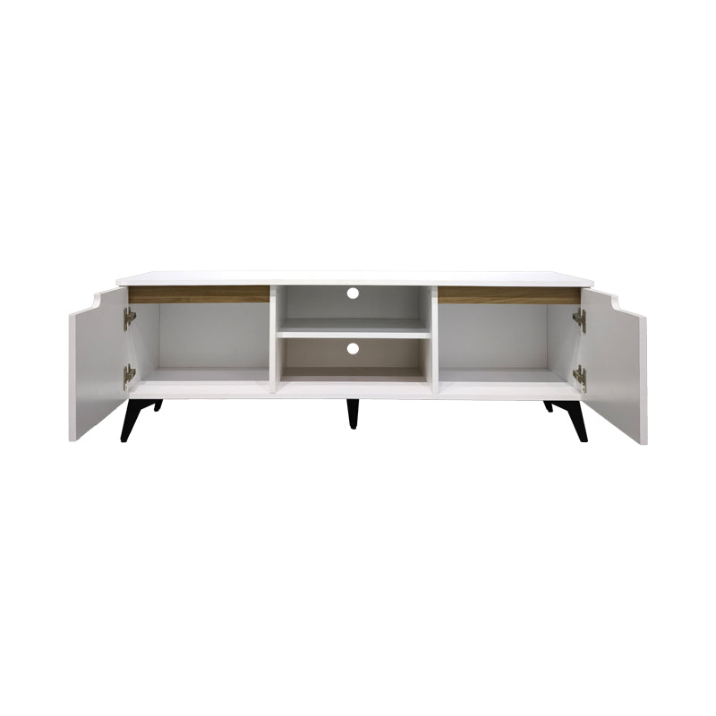 Έπιπλο τηλεόρασης Kemvio pakoworld sonoma-λευκό 120x38x44εκ