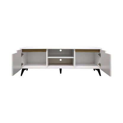 Έπιπλο τηλεόρασης Kemvio pakoworld sonoma-λευκό 120x38x44εκ