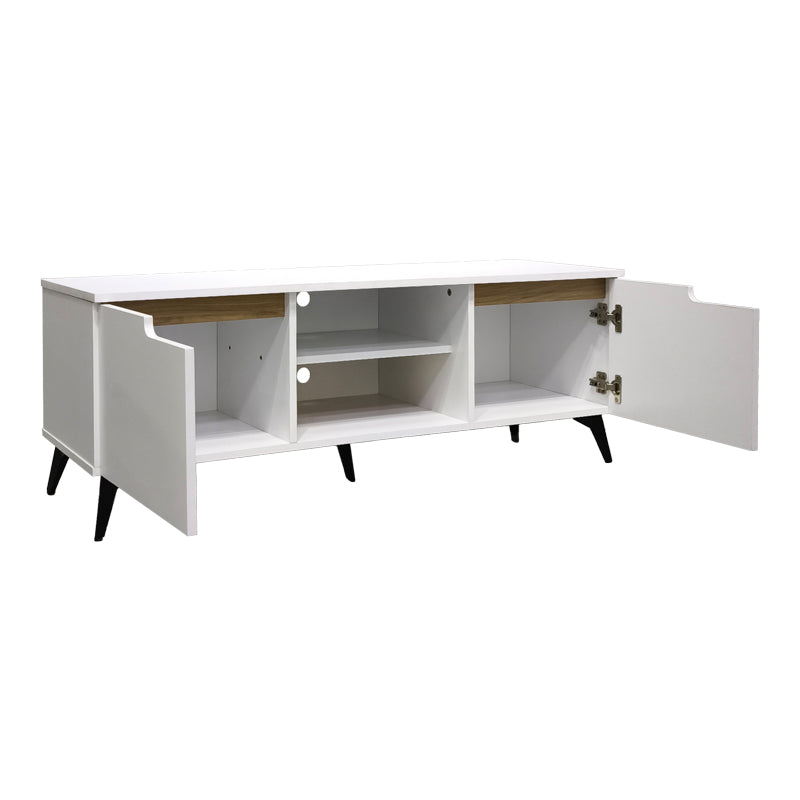 Έπιπλο τηλεόρασης Kemvio pakoworld sonoma-λευκό 150x38x44εκ