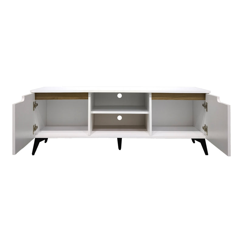 Έπιπλο τηλεόρασης Kemvio pakoworld sonoma-λευκό 150x38x44εκ