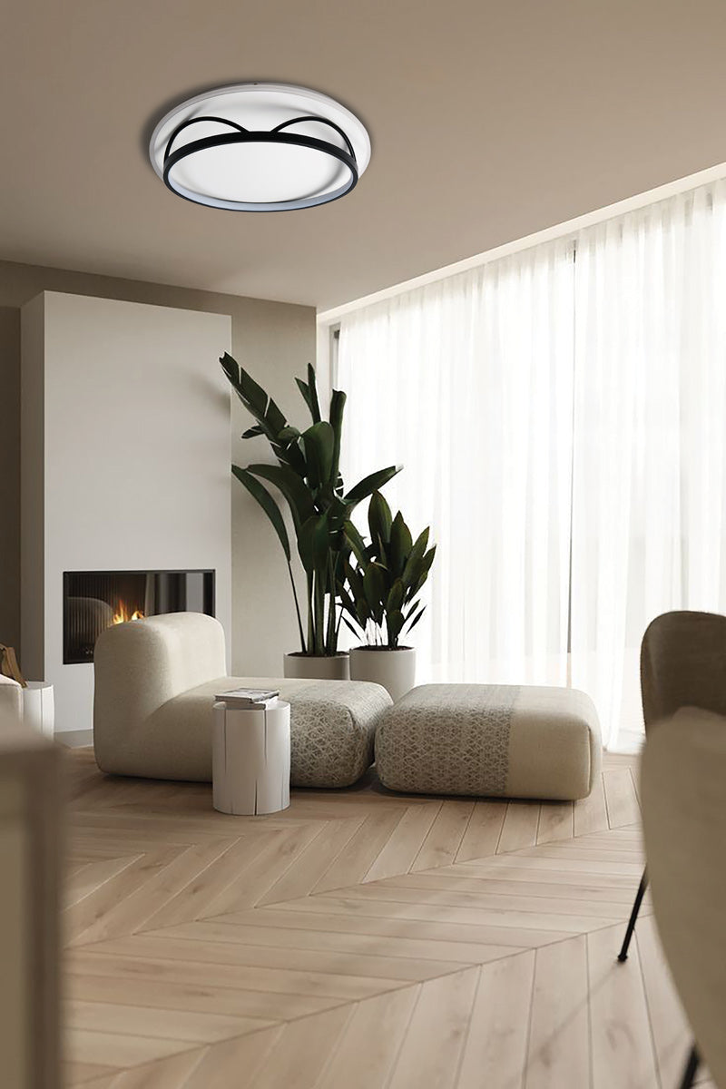 CCC 711 # LED ΟΡΟΦΗΣ ΚΥΚΛΙΚΟ ΜΑΥΡΟ-ΑΣΠΡΟ