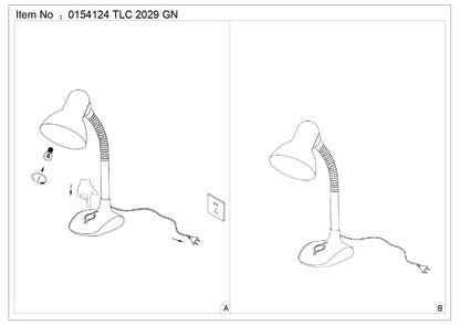 TLC 2029 GN ΠΟΡΤΑΤΙΦ ΠΡΑΣΙΝΟ-ΛΕΥΚΟ ΜΕ ΣΠΙΡΑΛ ΓΡΑΦΕΙΟΥ 1ΧΕ27