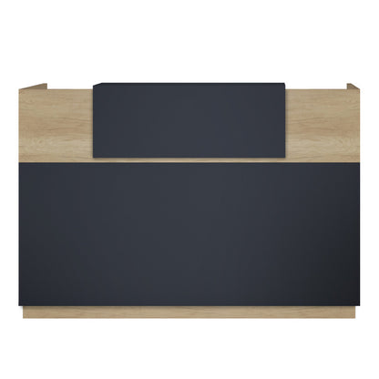 Γραφείο reception Lotus pakoworld σε χρώμα φυσικό - ανθρακί 200x70x110εκ
