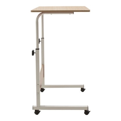 Γραφείο Piper pakoworld με αυξομείωση ύψους-MDF φυσικό-λευκό 60x40x69-90εκ