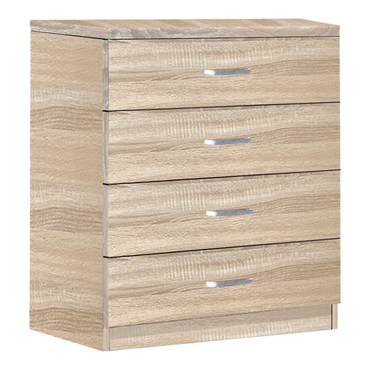 Συρταριέρα Killian pakoworld με 4 συρτάρια sonoma 80x40x80εκ