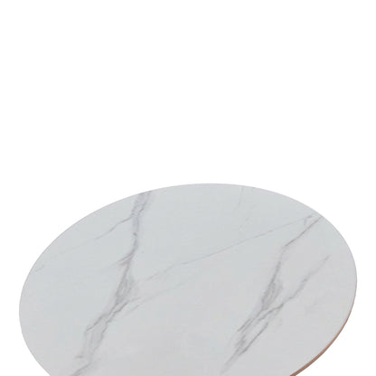Τραπέζι Balou I pakoworld sintered stone σε λευκό μαρμάρου Φ70x74εκ