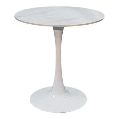 Τραπέζι Balou I pakoworld sintered stone σε λευκό μαρμάρου Φ70x74εκ