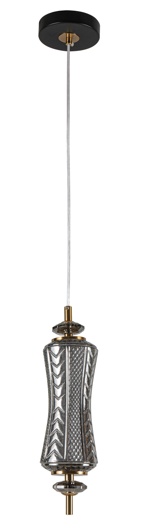 PDC 1287 CR 1/Φ ΜΑΚΡΟΣΤΕΝΟ ΓΥΑΛΙΝΟ ΧΡΩΜΙΟ LED-7W ΔΙΑΚΟΣΜΗΤΙΚΟ ΚΡΥΣΤΑΛΛΟ