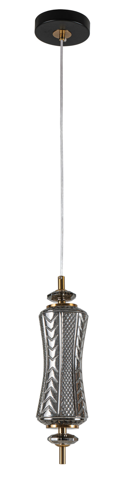 PDC 1287 CR 1/Φ ΜΑΚΡΟΣΤΕΝΟ ΓΥΑΛΙΝΟ ΧΡΩΜΙΟ LED-7W ΔΙΑΚΟΣΜΗΤΙΚΟ ΚΡΥΣΤΑΛΛΟ