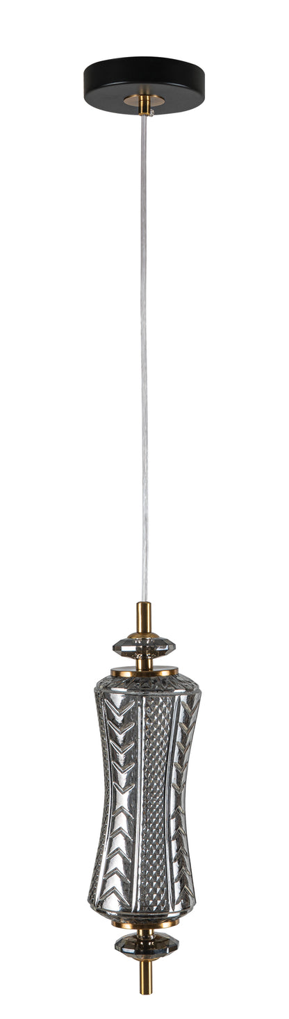 PDC 1287 CR 1/Φ ΜΑΚΡΟΣΤΕΝΟ ΓΥΑΛΙΝΟ ΧΡΩΜΙΟ LED-7W ΔΙΑΚΟΣΜΗΤΙΚΟ ΚΡΥΣΤΑΛΛΟ