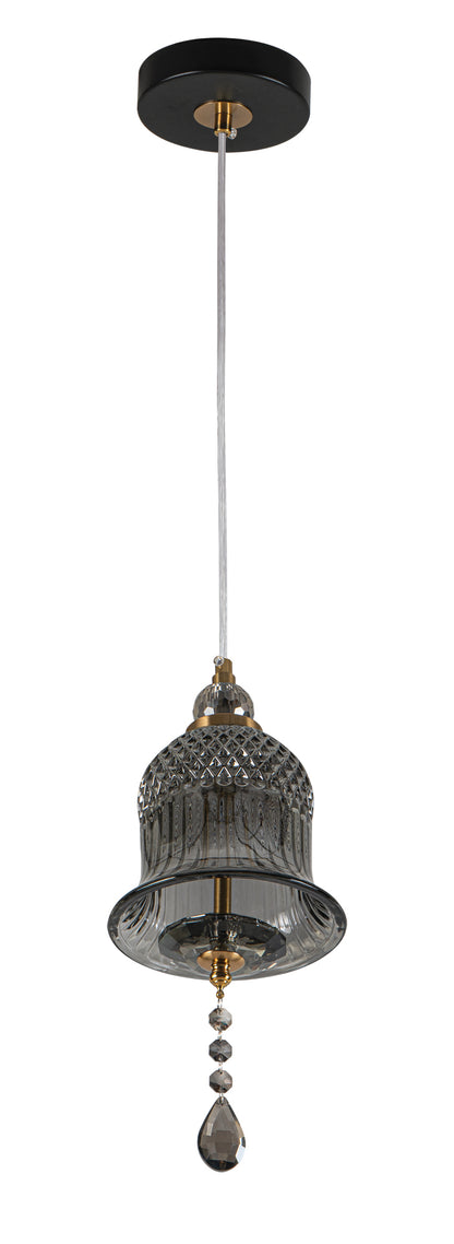PDC 723-1 CR ΓΥΑΛΙΝΗ ΚΑΜΠΑΝΑ ΧΡΩΜΙΟ LED-5W ΜΕ ΔΙΑΚΟΣΜΗΤΙΚΟ ΚΡΥΣΤΑΛΛΟ
