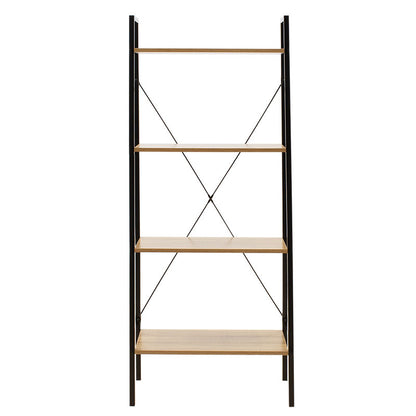Βιβλιοθήκη- Ραφιέρα Ramon pakoworld φυσικό-μαύρο 60x23x145,5εκ