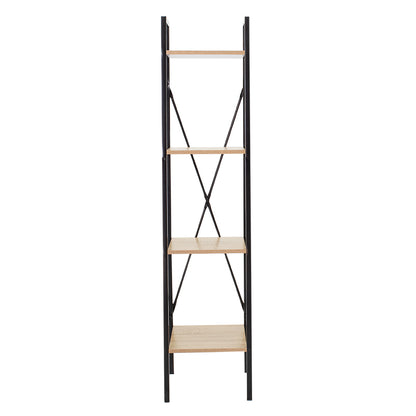 Βιβλιοθήκη Ramon pakoworld φυσικό-μαύρο 34x32,5x148εκ