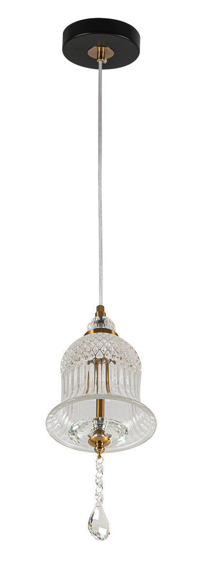 PDC 723-1 TR ΓΥΑΛΙΝΗ ΚΑΜΠΑΝΑ LED-5W ΜΕ ΔΙΑΚΟΣΜΗΤΙΚΟ ΚΡΥΣΤΑΛΛΟ