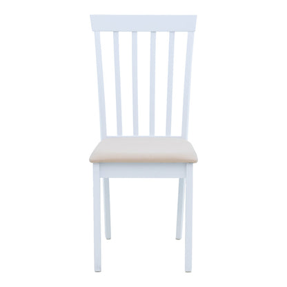 Καρέκλα Houston pakoworld rubberwood σε λευκή απόχρωση 40x49x94εκ