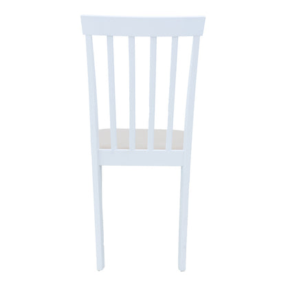 Καρέκλα Houston pakoworld rubberwood σε λευκή απόχρωση 40x49x94εκ