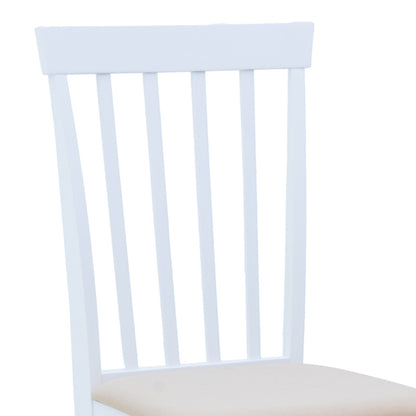 Καρέκλα Houston pakoworld rubberwood σε λευκή απόχρωση 40x49x94εκ
