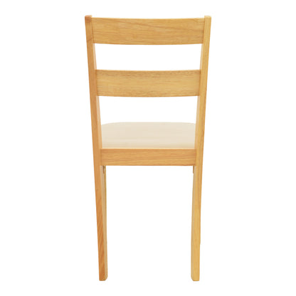 Καρέκλα Dallan pakoworld rubberwood σε φυσική απόχρωση 40x47.5x89εκ